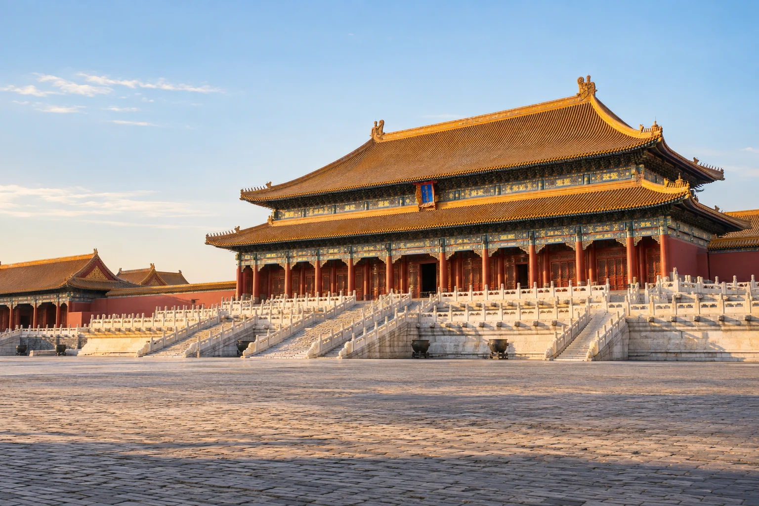故宫金色屋顶与朱红宫墙旅行示意图
