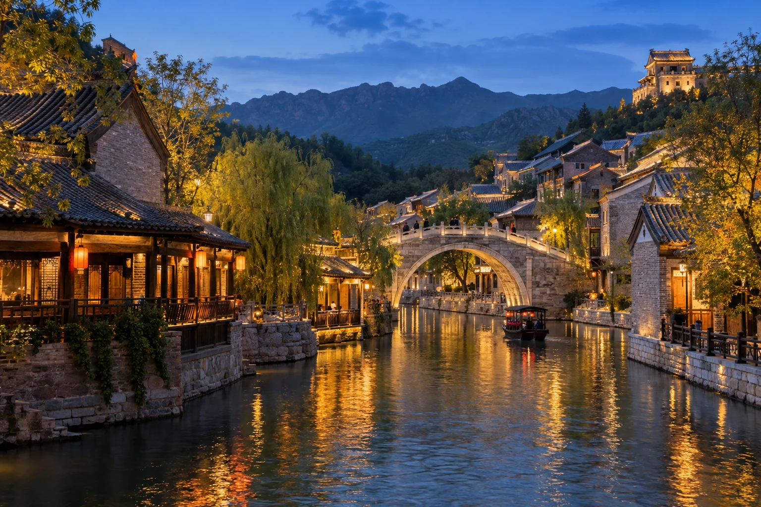 古北水镇|留下来,才看到夜色旅行示意图