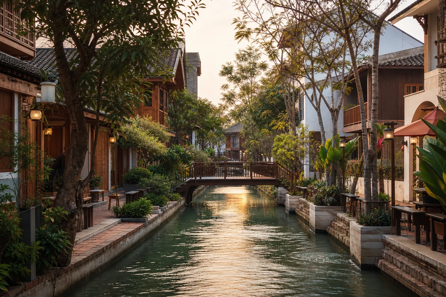 Chiang Mai Canal & Lanna Cityscape