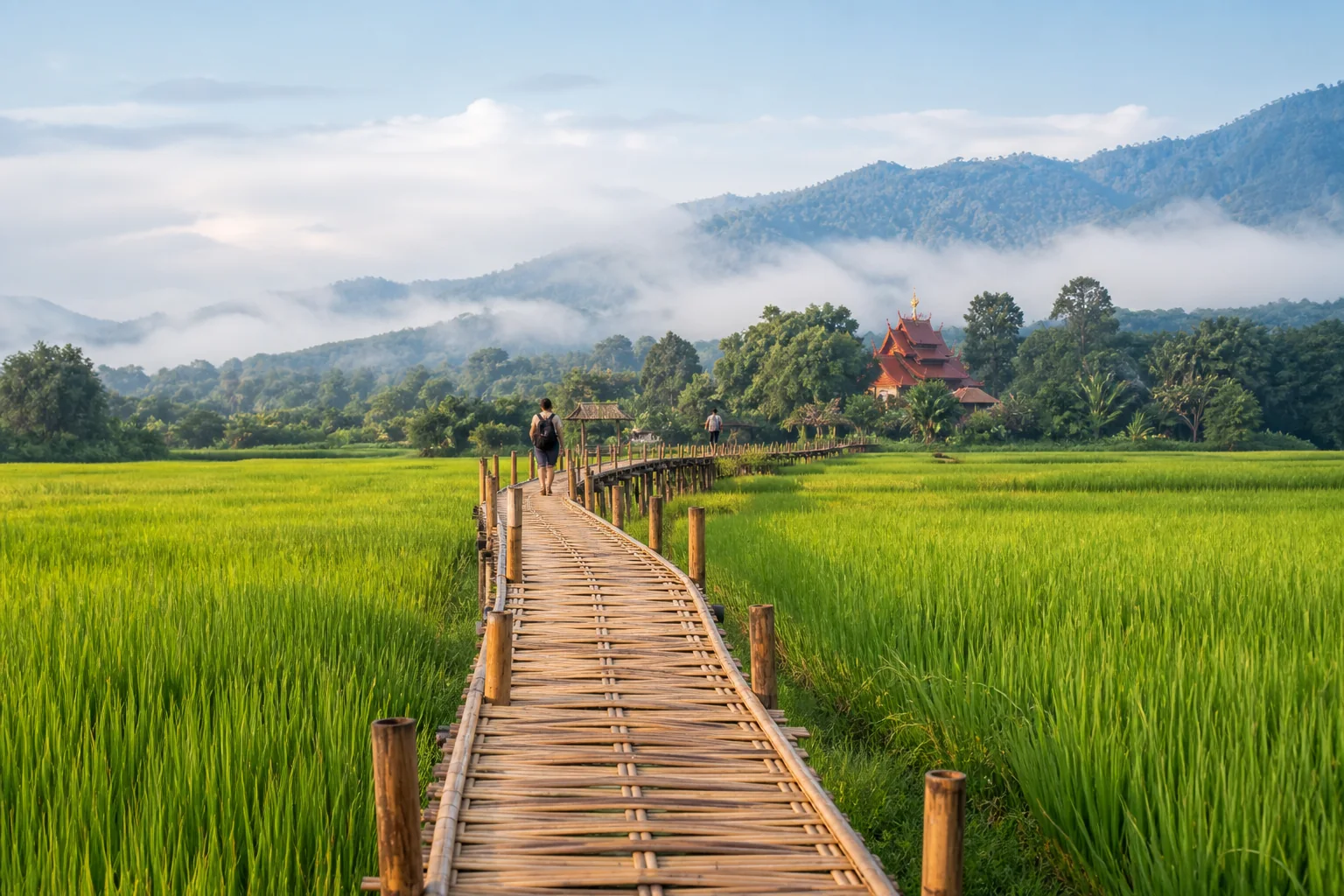 Pai Bamboo Bridge & Valley Landmarks