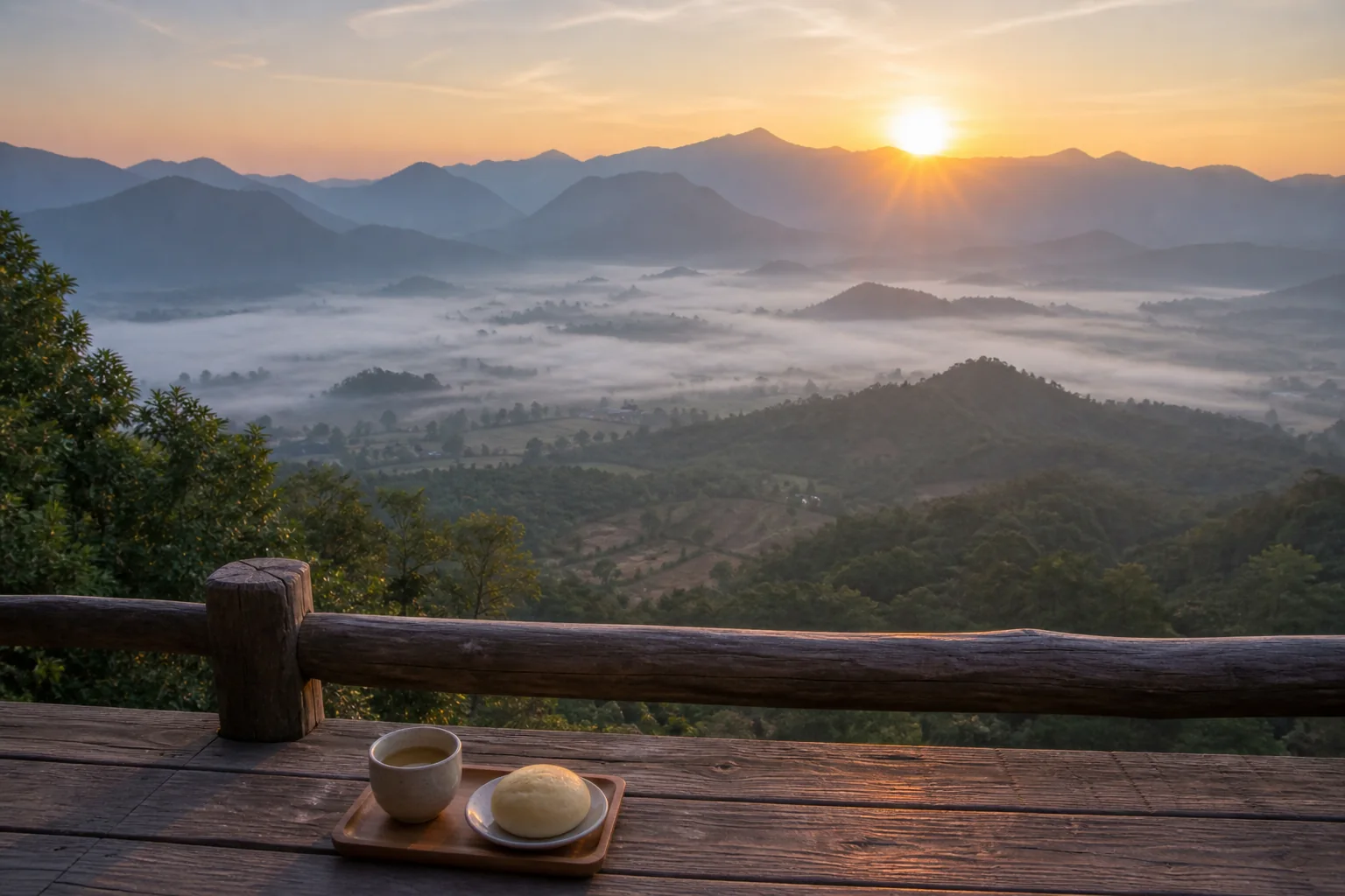 Yun Lai Sunrise & Dantewada Waterfall Garden