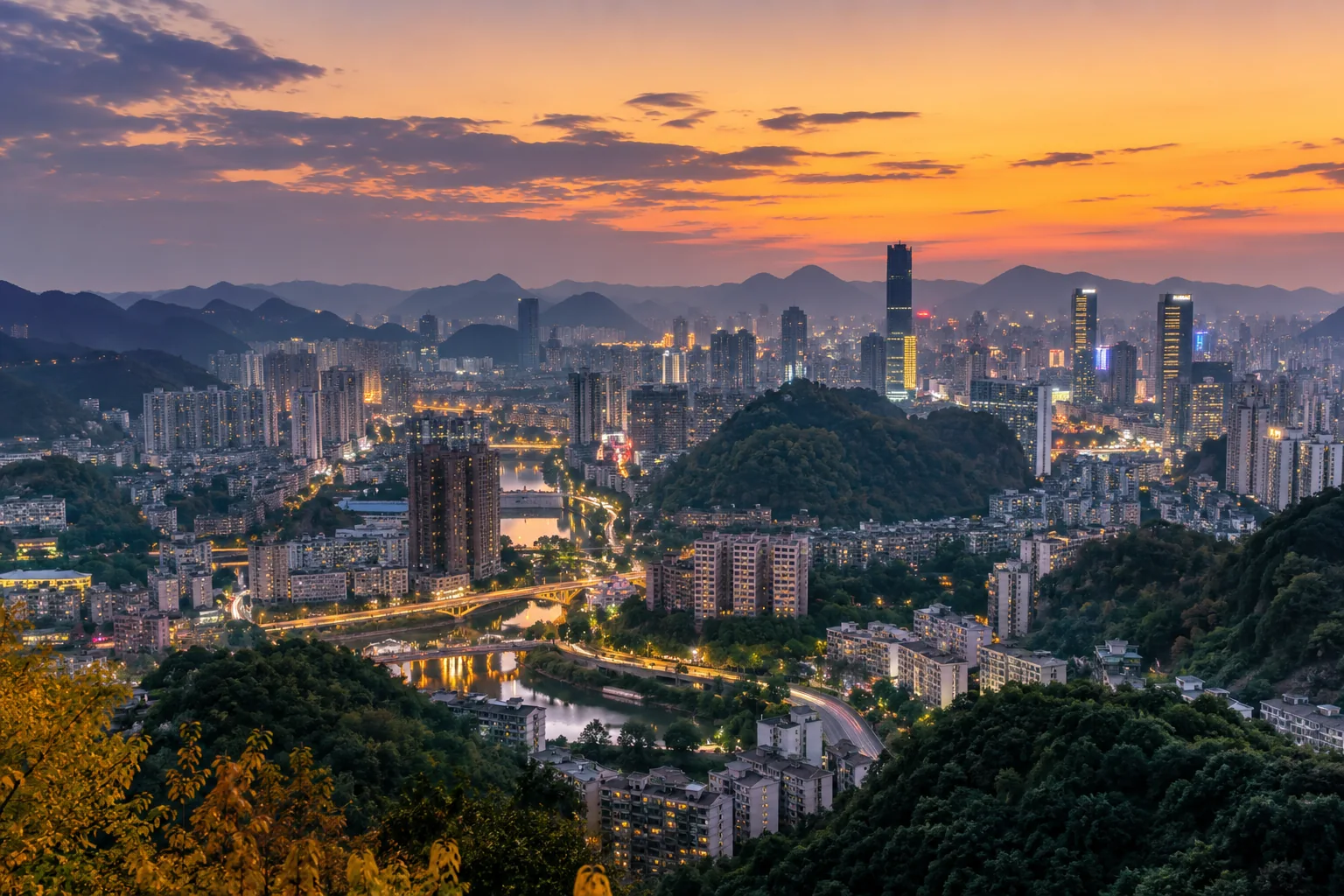 A first evening in Guiyang · thematic illustration