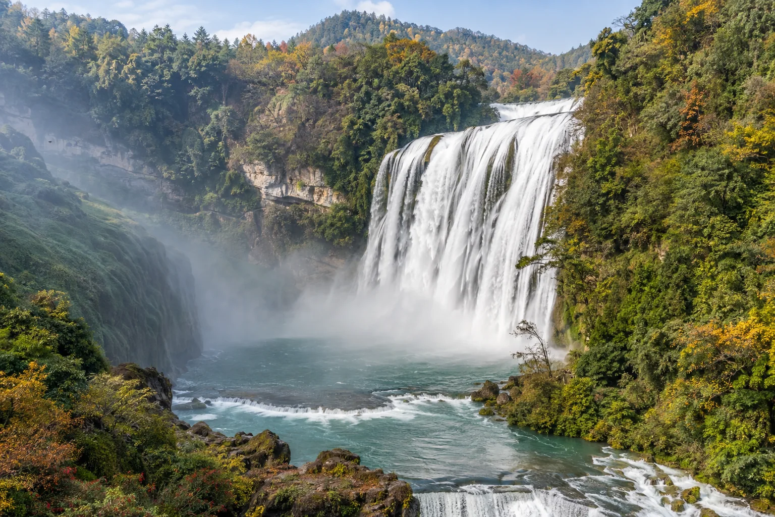 Hear the waterfall before you see it · thematic illustration