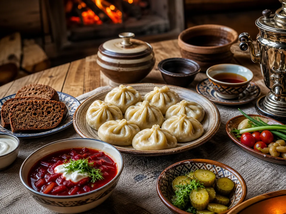 布里亚特包子与俄罗斯家访餐