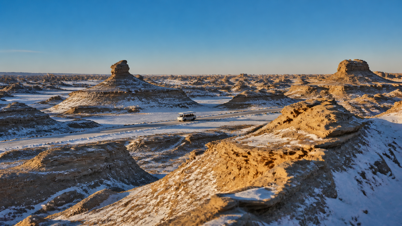 Urho Shares One Horizon with Yardangs and Oil Country