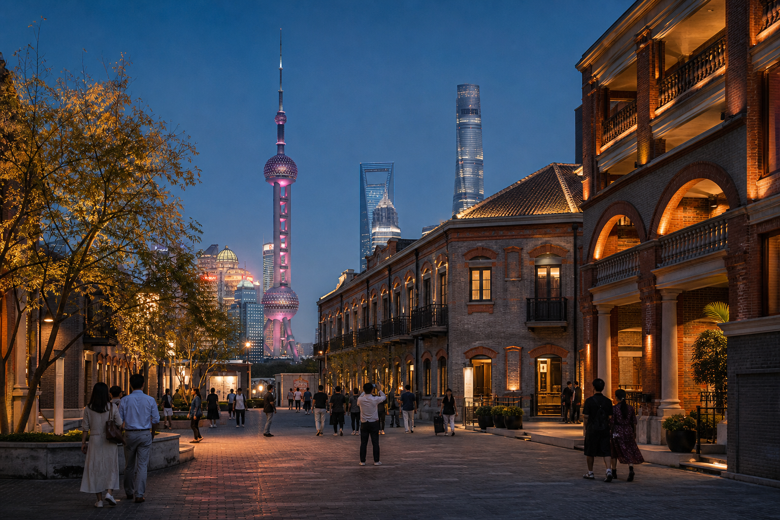 上海把百年石库门与未来天际线放在同一画面