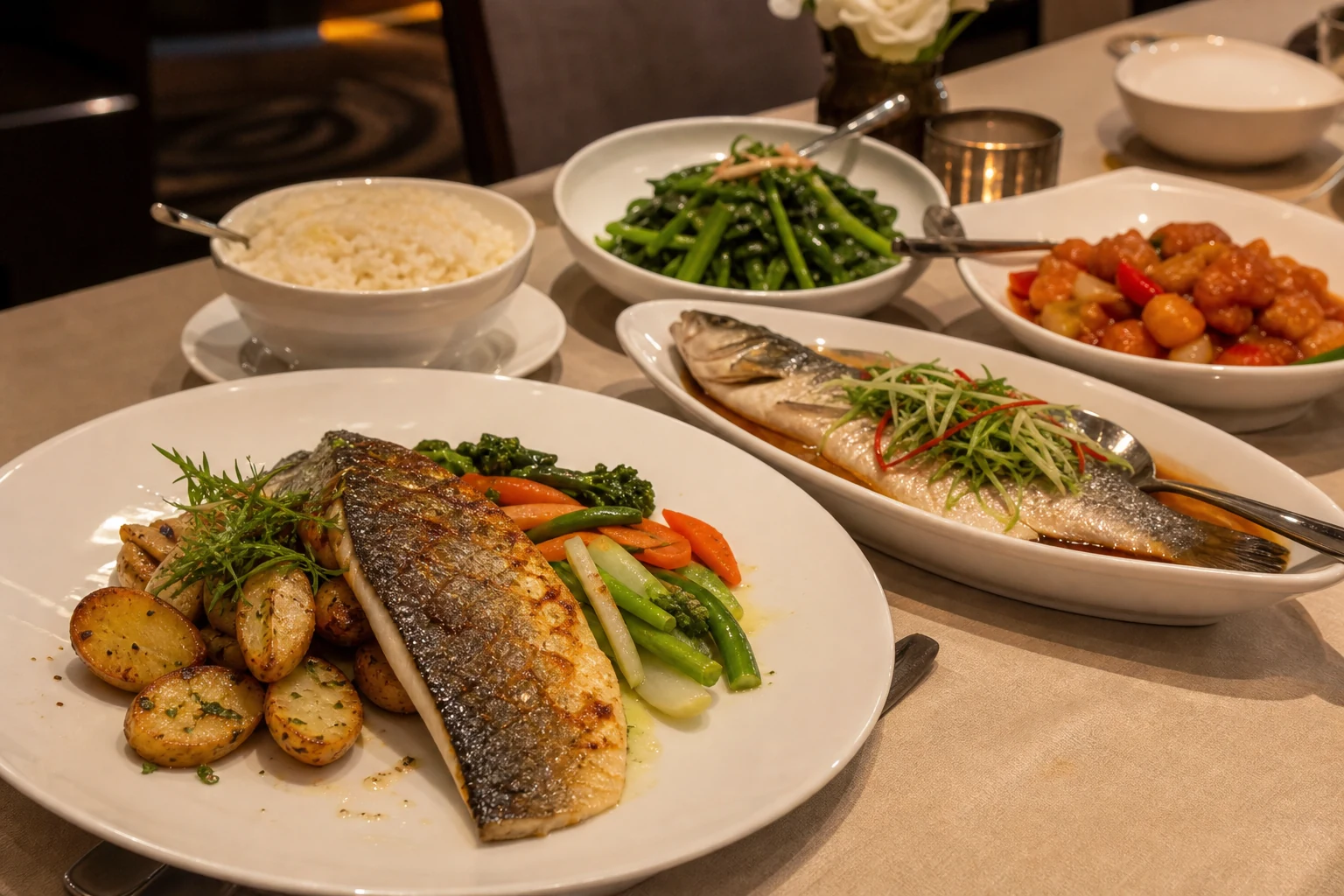 中西式餐食安排