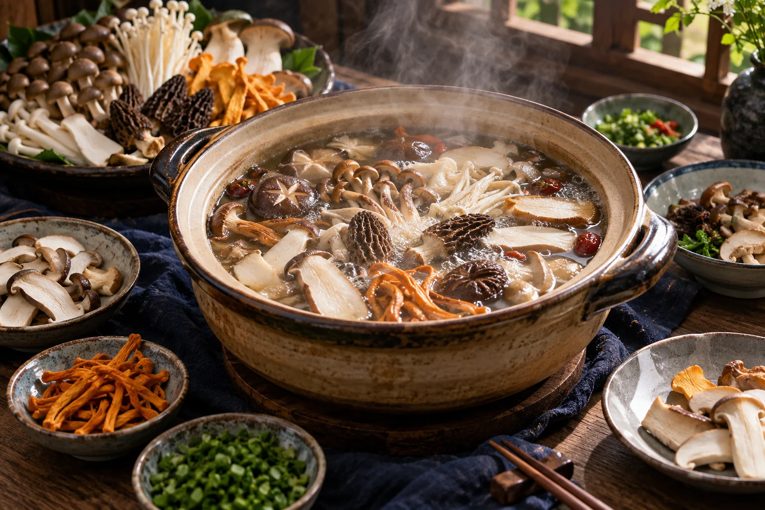 Mushroom hotpot