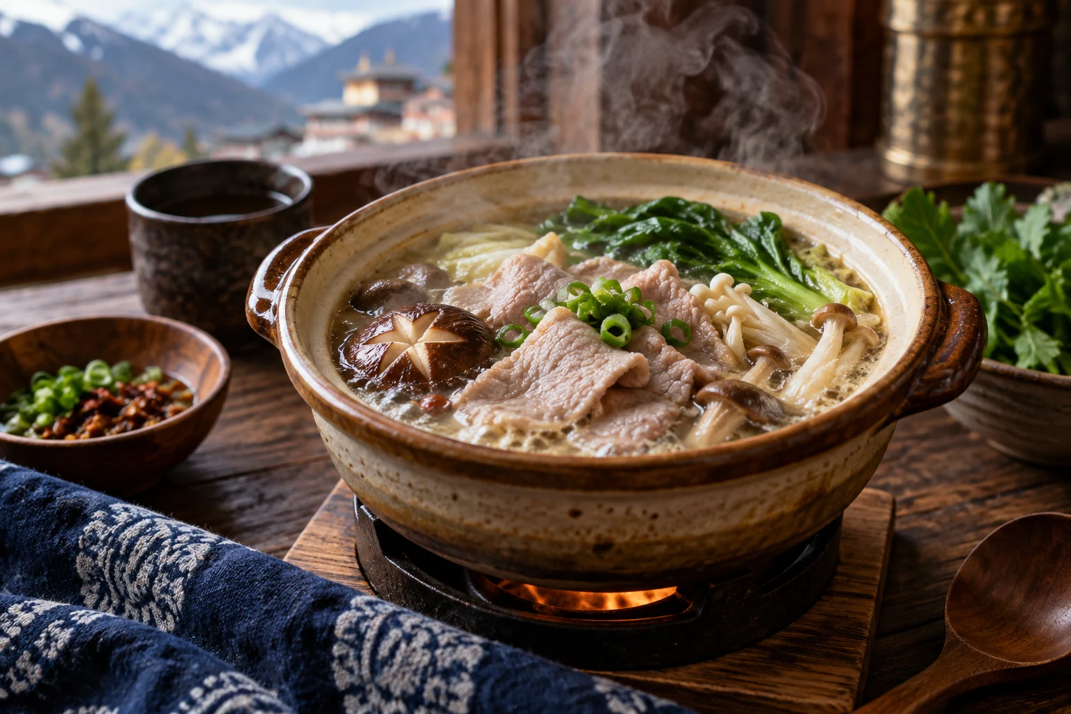 Tibetan pork hotpot