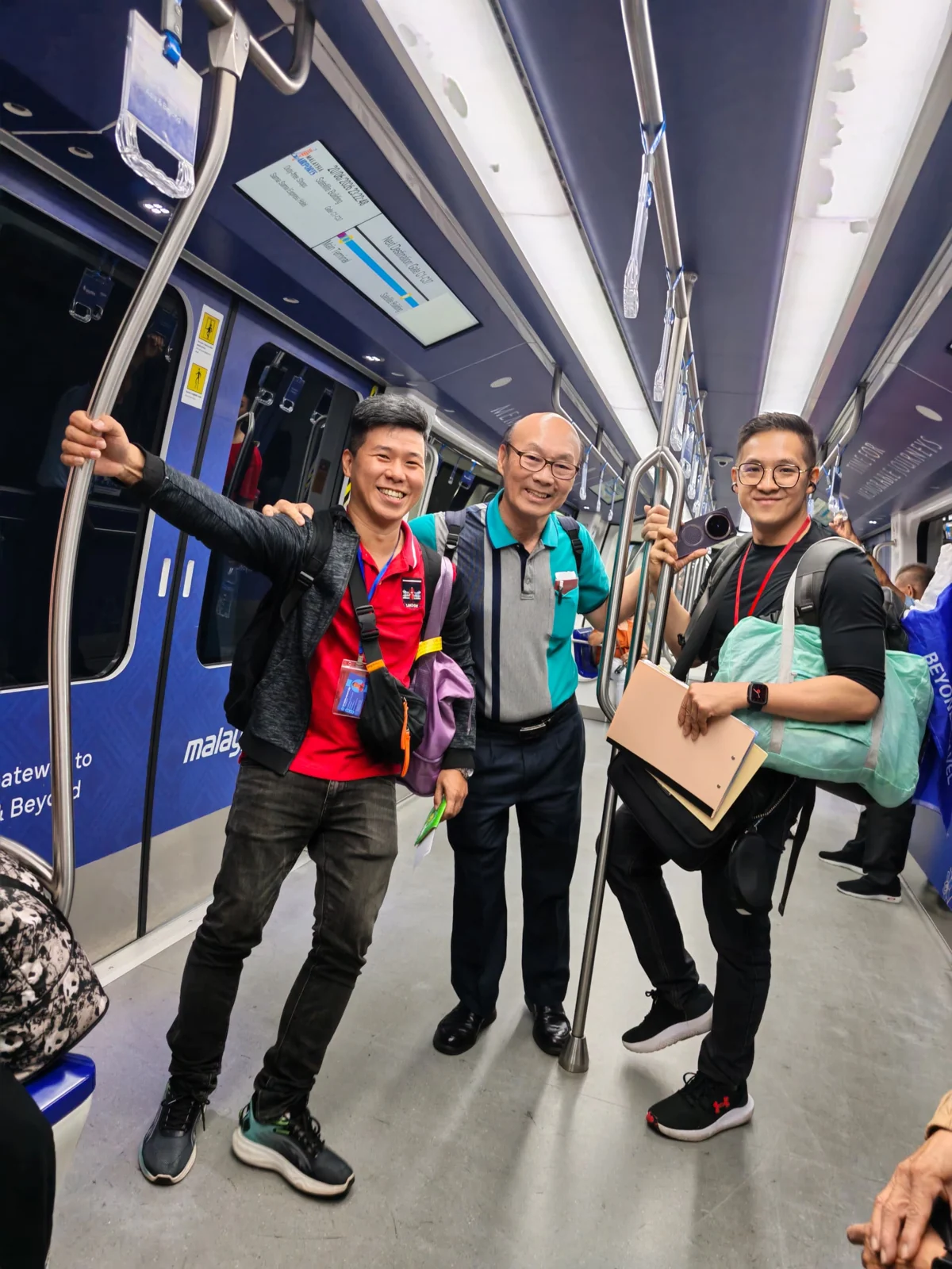 Travellers taking the metro together in Russia