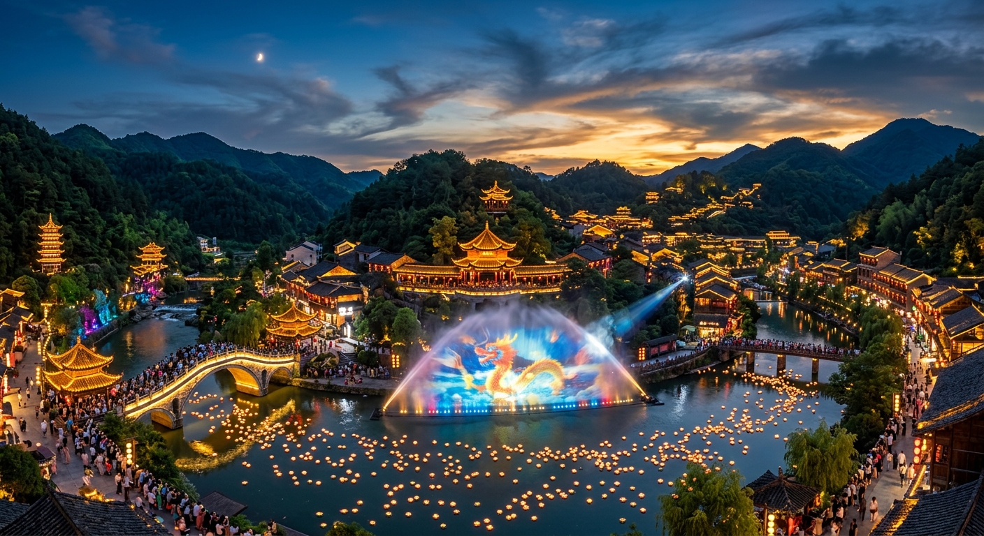 葛仙村夜景
