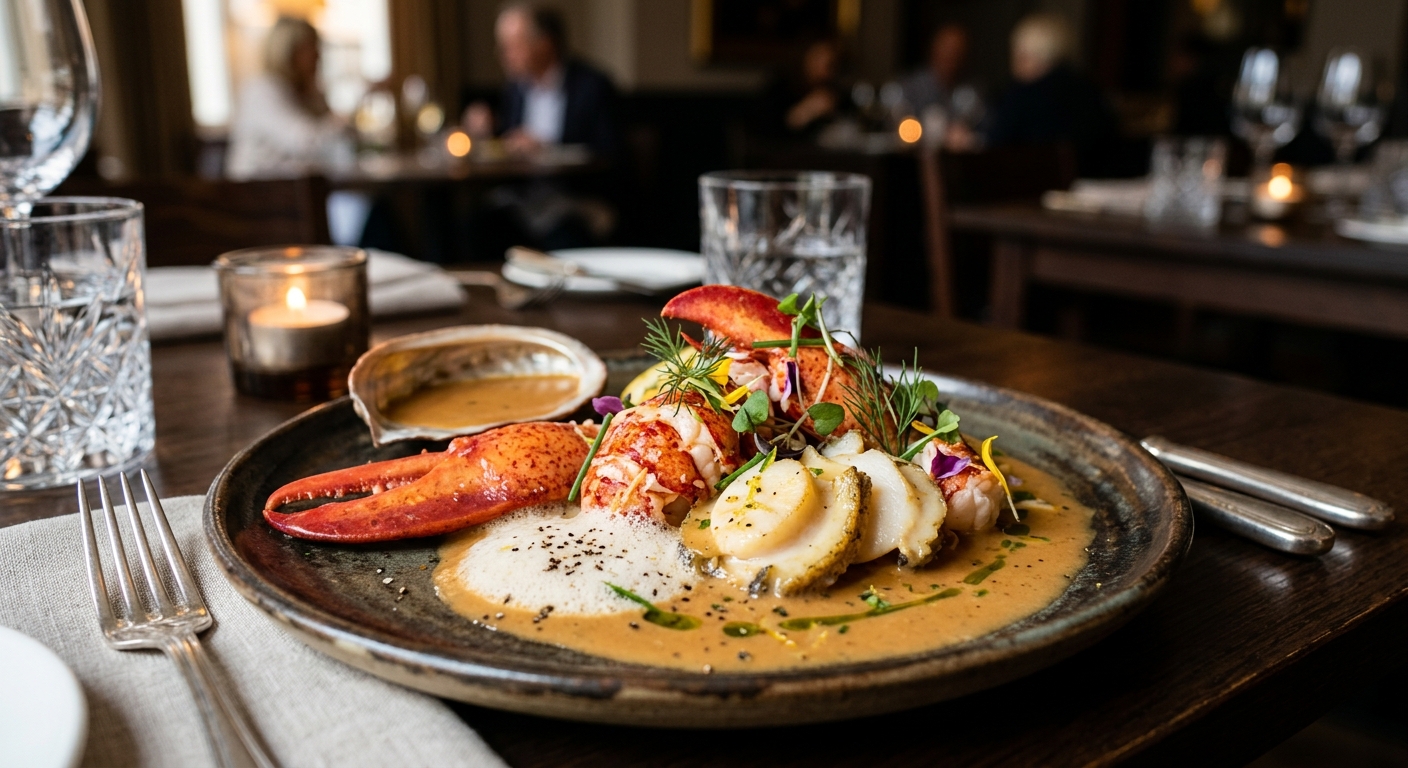 龙虾鲍鱼海鲜餐