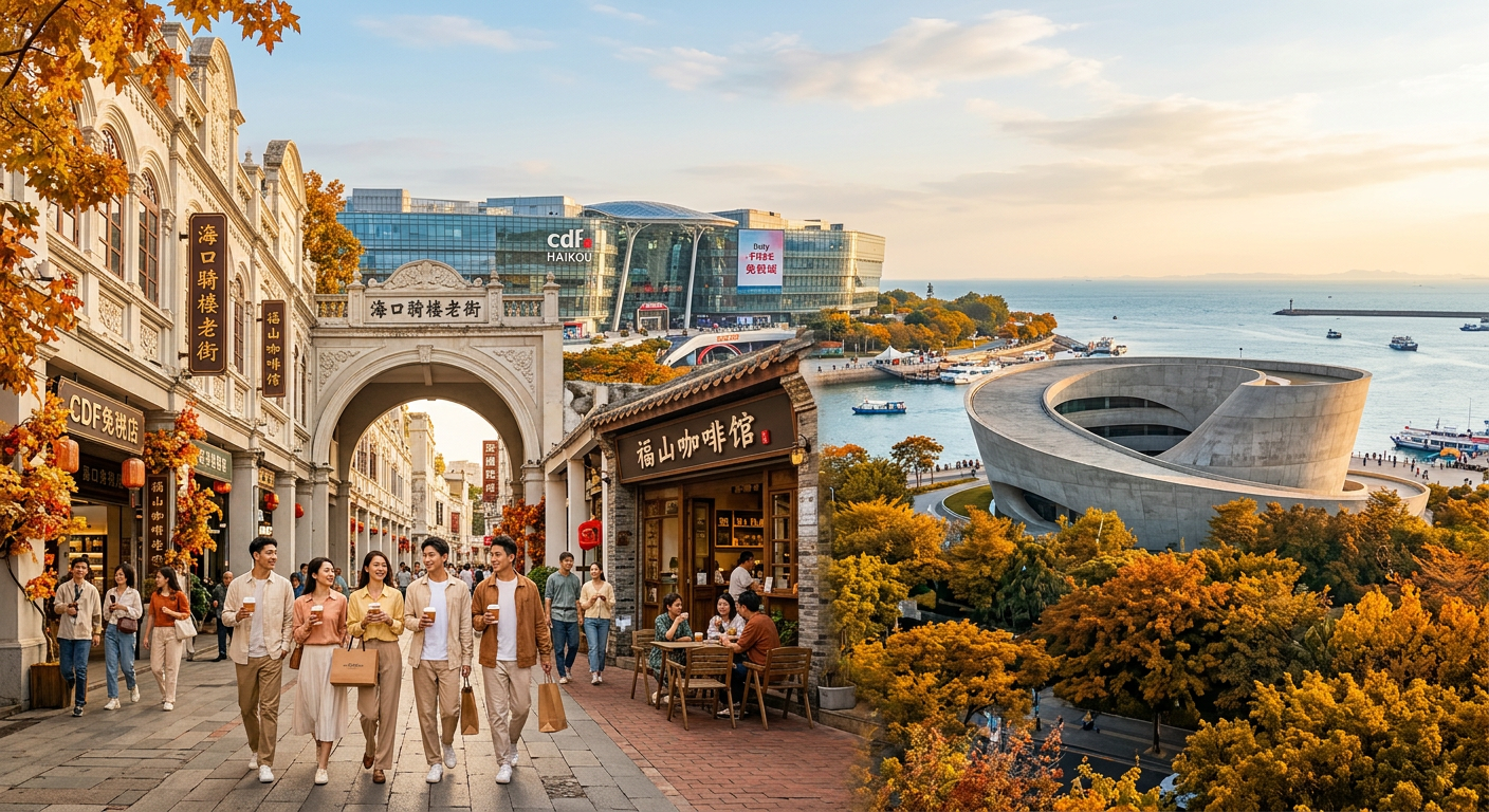 福山咖啡 🚃 海口免税城 🚃 骑楼老街