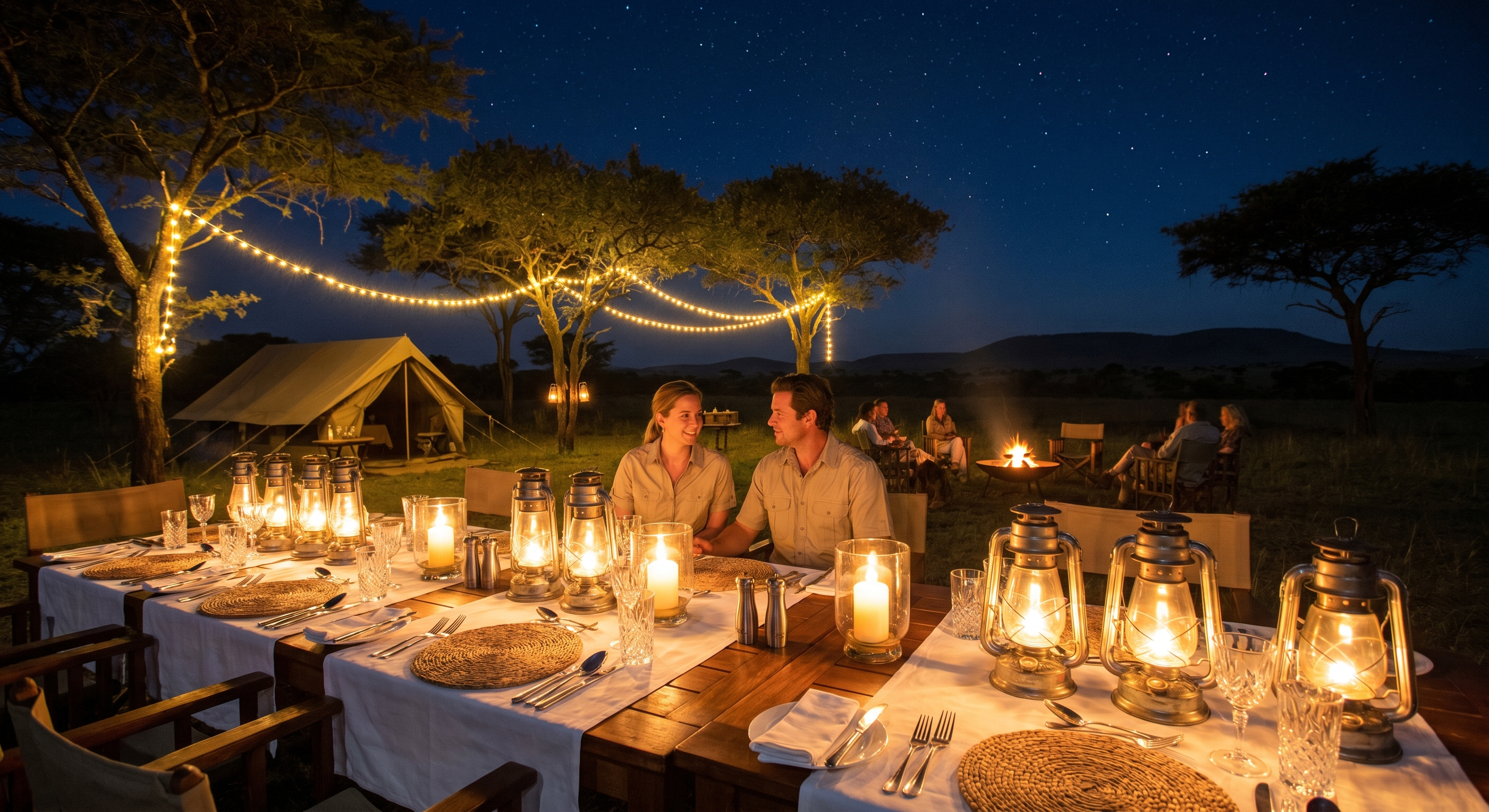 马赛马拉野外晚餐
